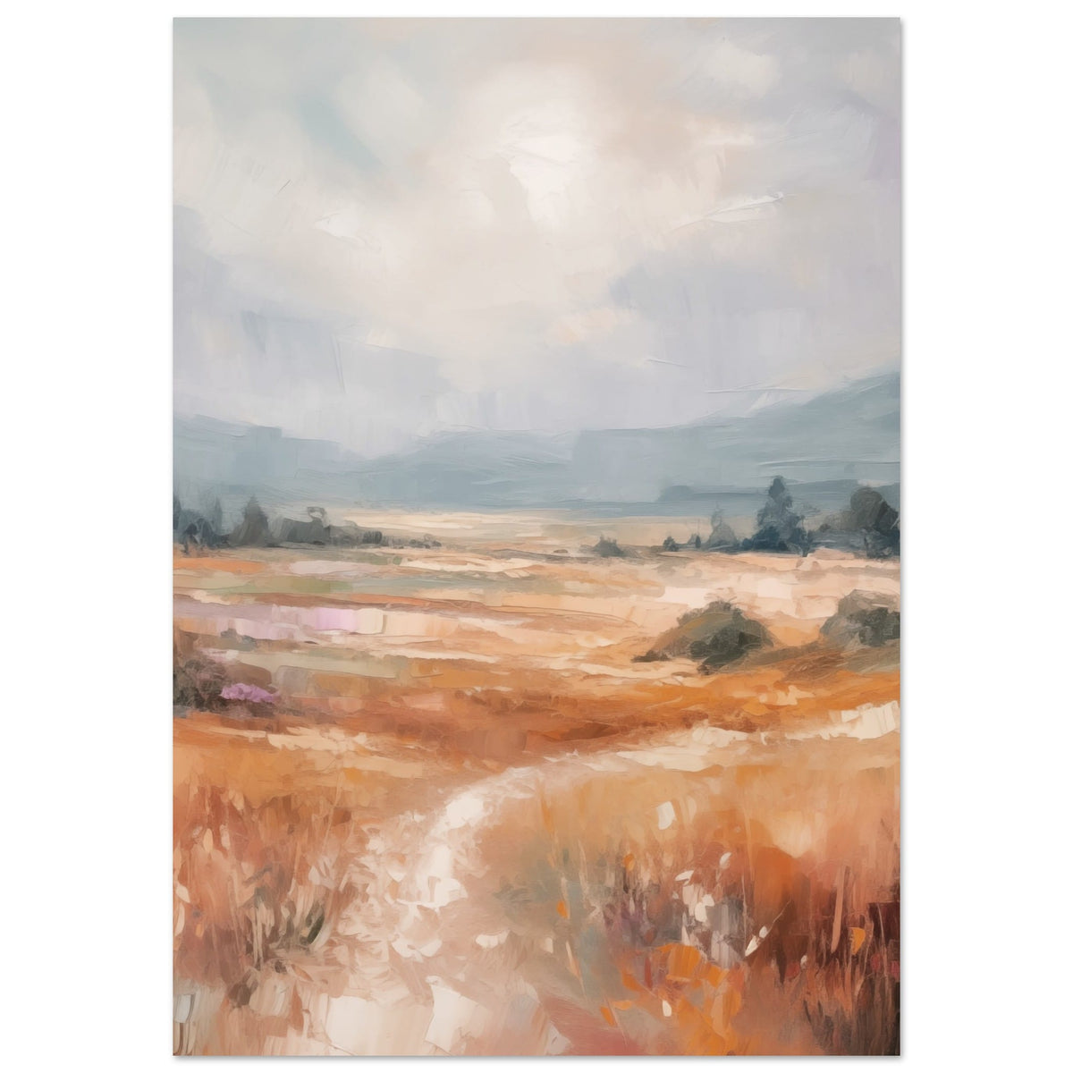 Artfulprints Poster Abstract - Open field  - 70x100 cm - Meerkleurig