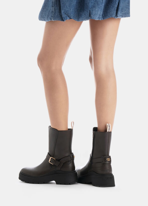 Biker boot in pelle