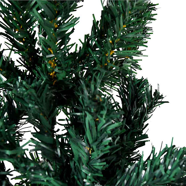 Demi sapin de Noël artificiel mince avec support Vert 210 cm vidaXL