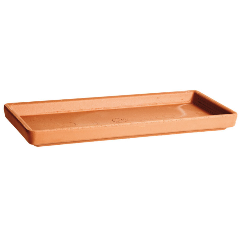Soucoupe Classica rectangulaire terre cuite 50 x 18 x 3,5 cm