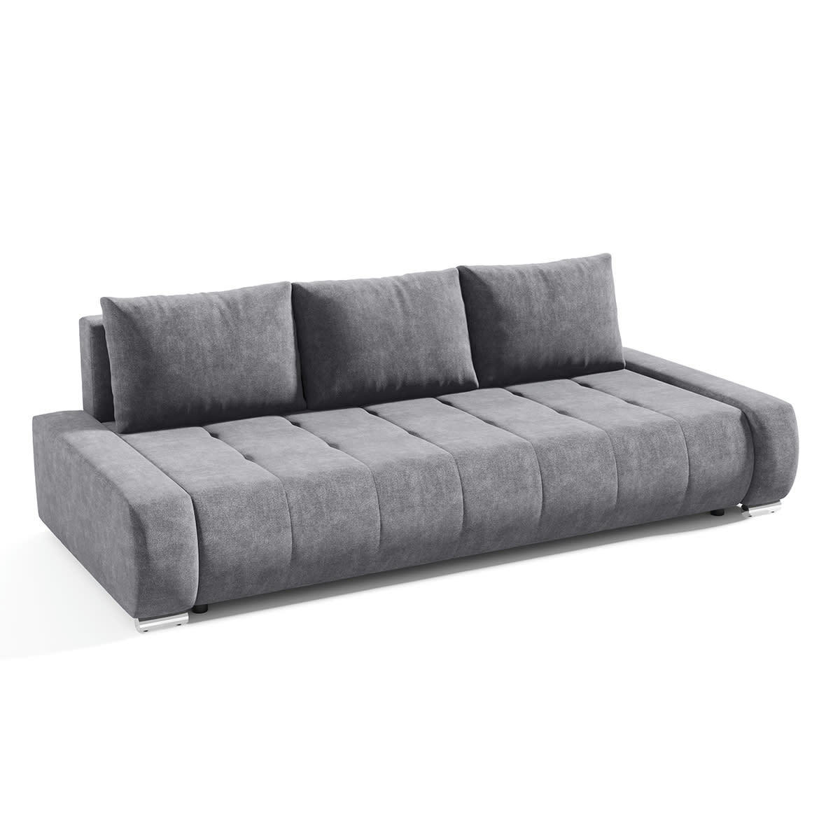 - Canapé convertible 3 places gris