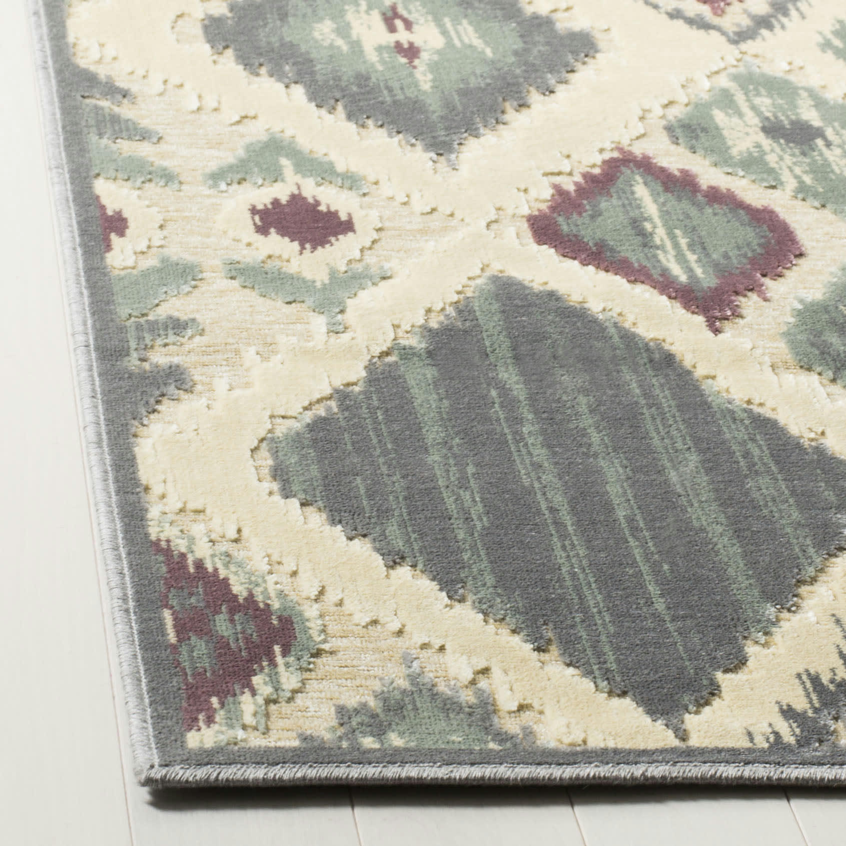 PARADISE - Tapis de salon interieur en gris & multicolore, 122 x 170 cm