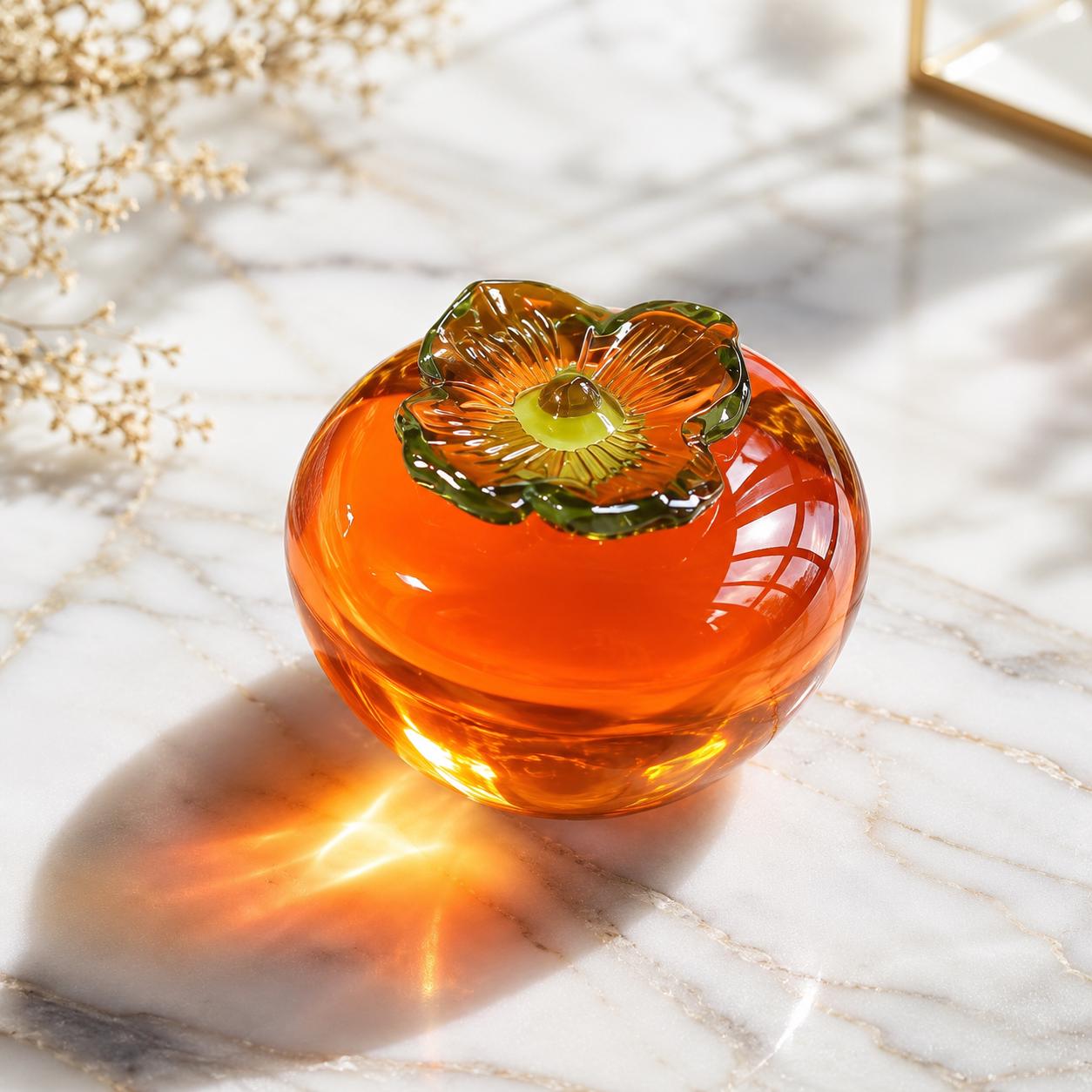 Colorful Crystal Fruit Paperweight, Fruit Desk Ornament Glass Figurine, Hand Blown Decor, Paperweights, Unique Home Gift Idea,Paperweights