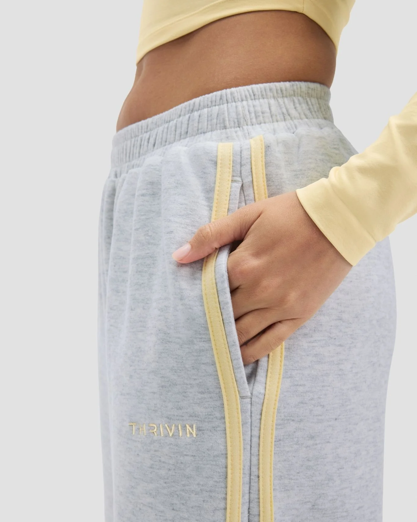 Jersey Stripe Joggers | Marl
