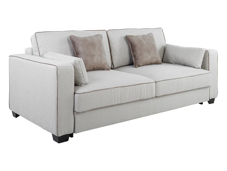 Sofa trzyosobowa Vini z funkcja spania i pojemnikiem beżowa