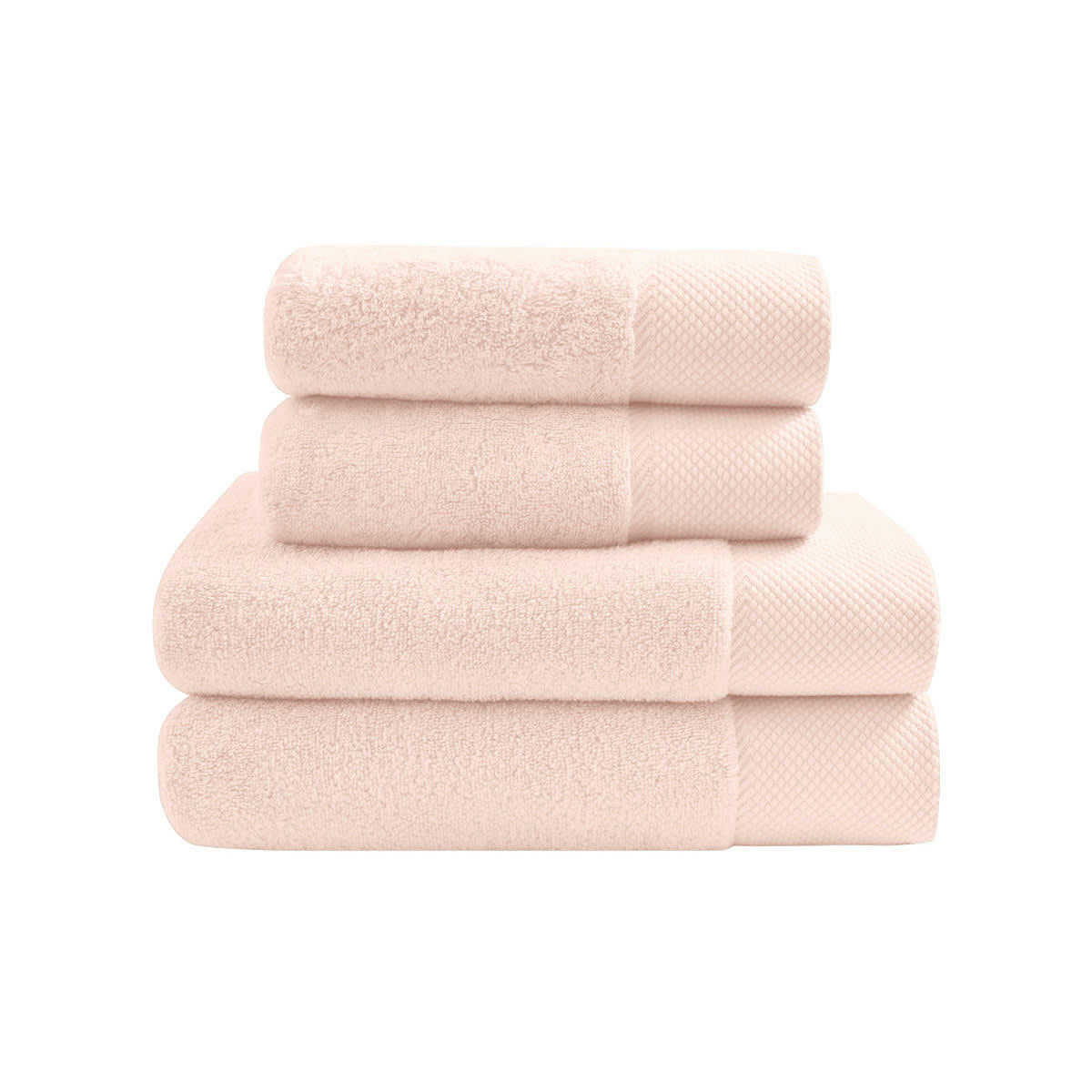 SENSOFT - Ensemble de bain 4 pièces en coton peigné Zéro Twist Poudre