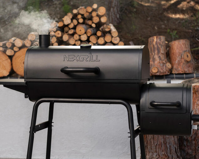 Nexgrill Barrel Grill and Offset Smoker