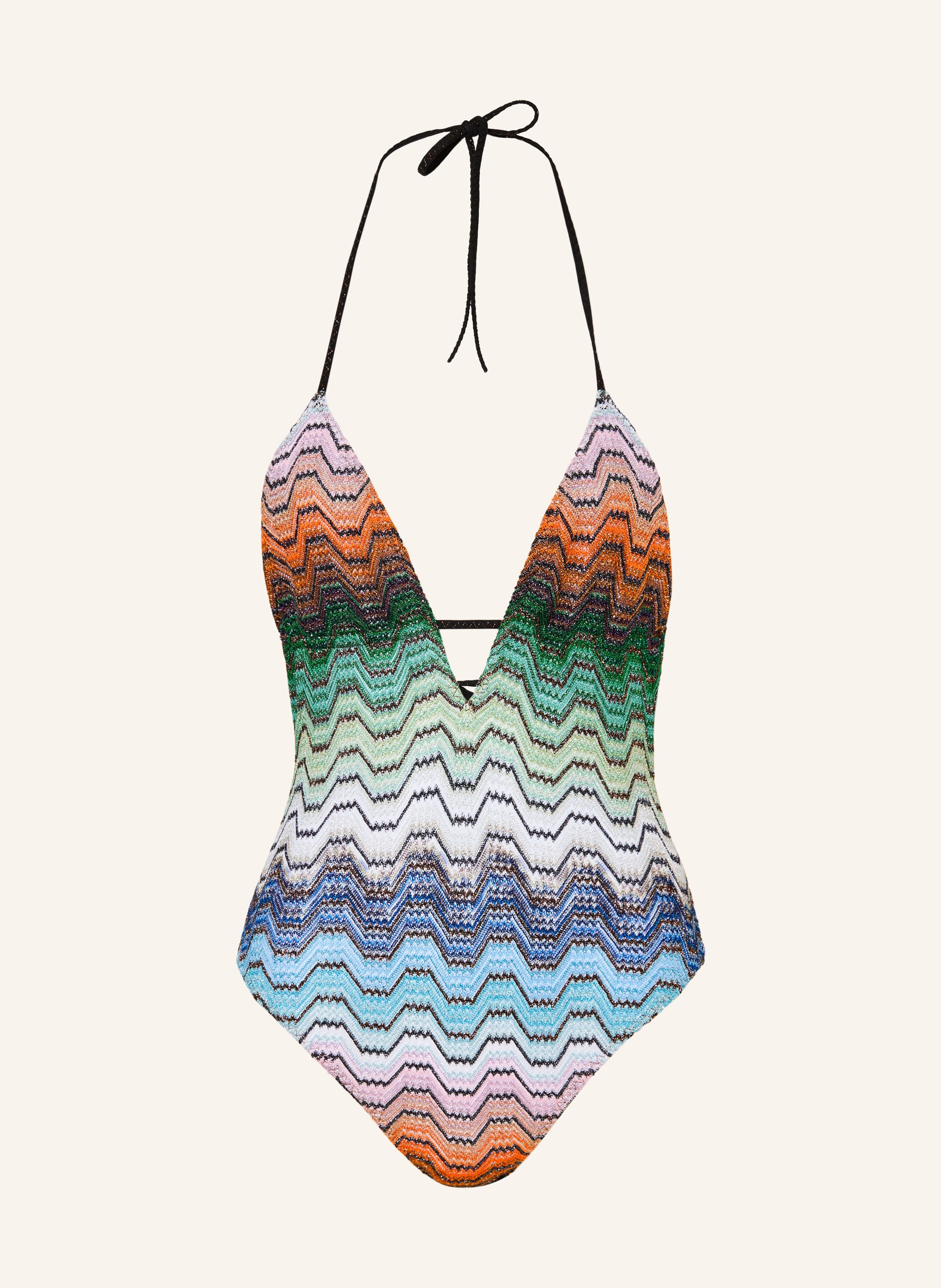 MISSONI Neckholder-Badeanzug mit Glitzergarn
