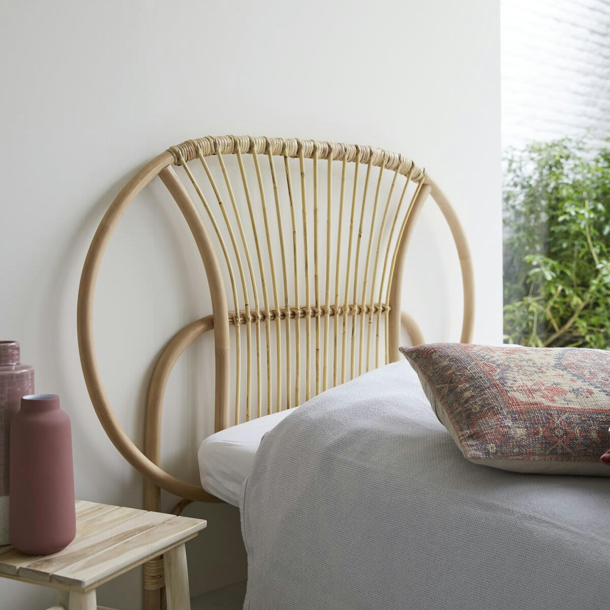 LEONTIE - Tête de lit en rotin 120 cm