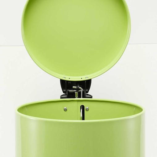 SOGA 2X Foot Pedal Stainless Steel Round Trash Bin Green 7L