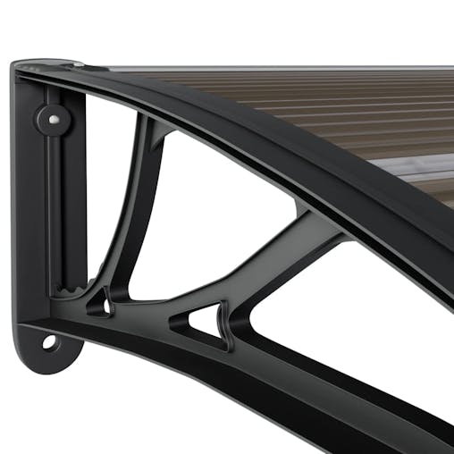 NNEVL Door Canopy Black 400x100 cm Polycarbonate