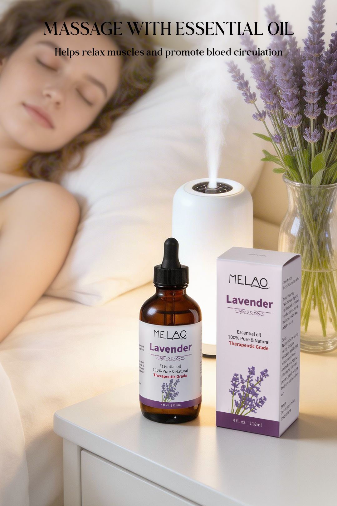 Living and Home 118ml Lavender Essential Oil with Glass Dropper