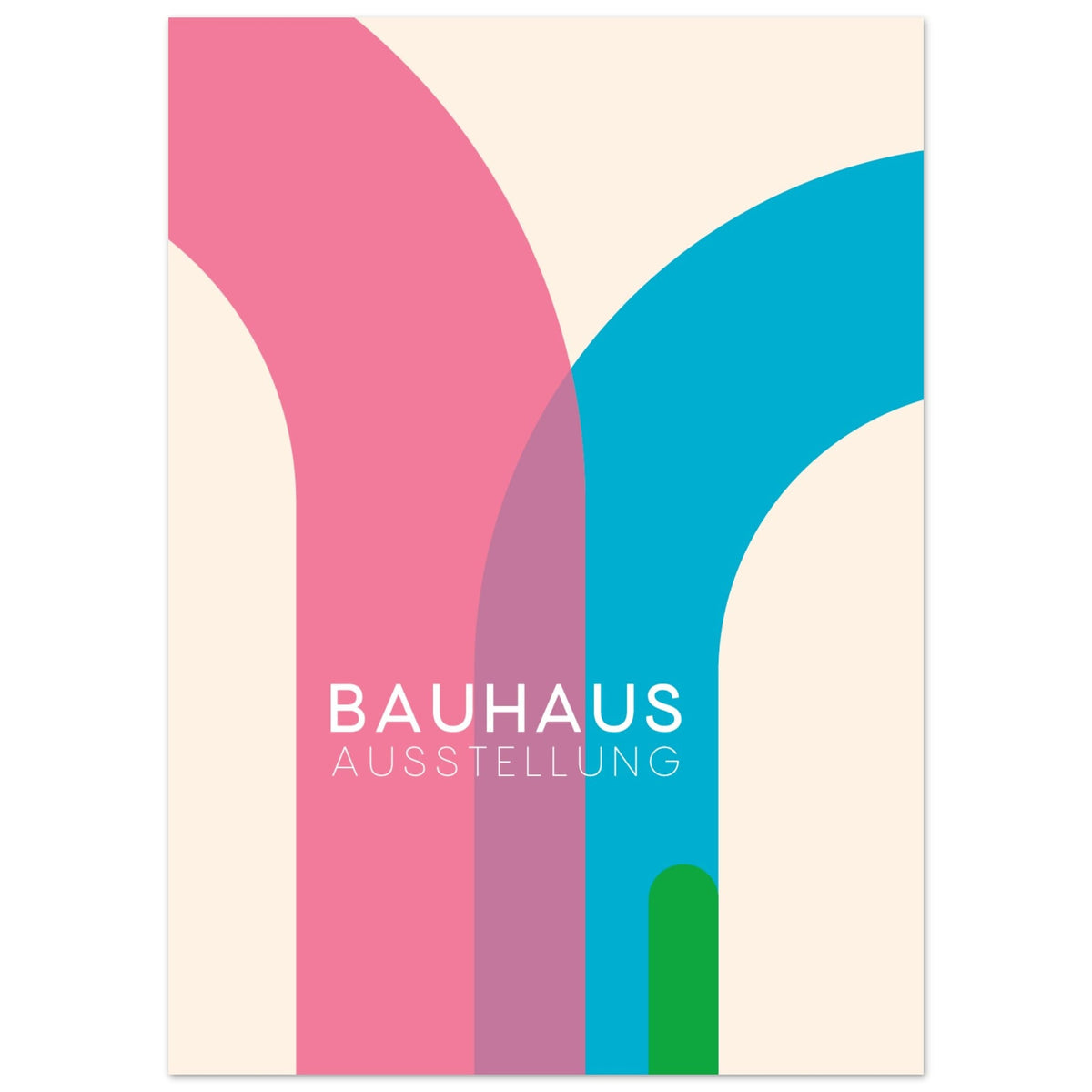 Artfulprints Poster Bauhaus - Ausstellung  - 50x70 cm - Meerkleurig