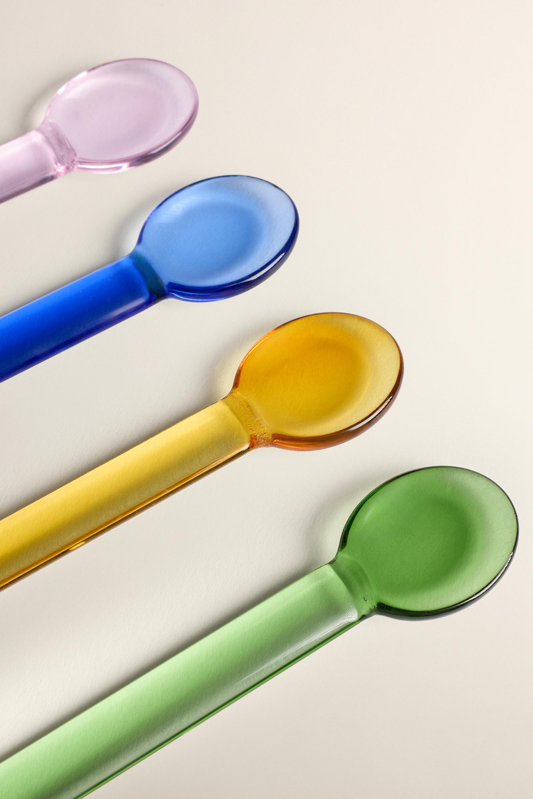 Cucharillas borosilicato colores (Pack 4)