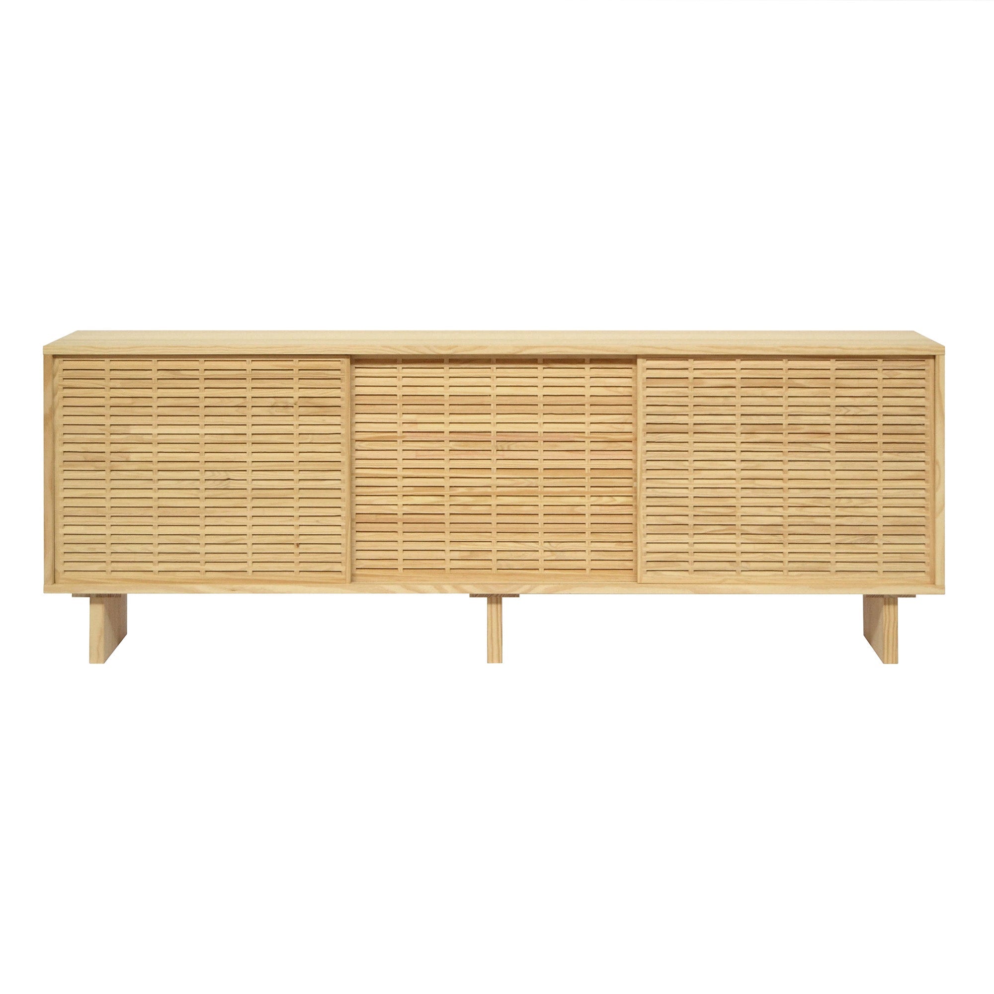 Naan Furniture Dressoir Pedrera - Natuurlijk ongelakt massief grenen - 180 cm - 3 deuren