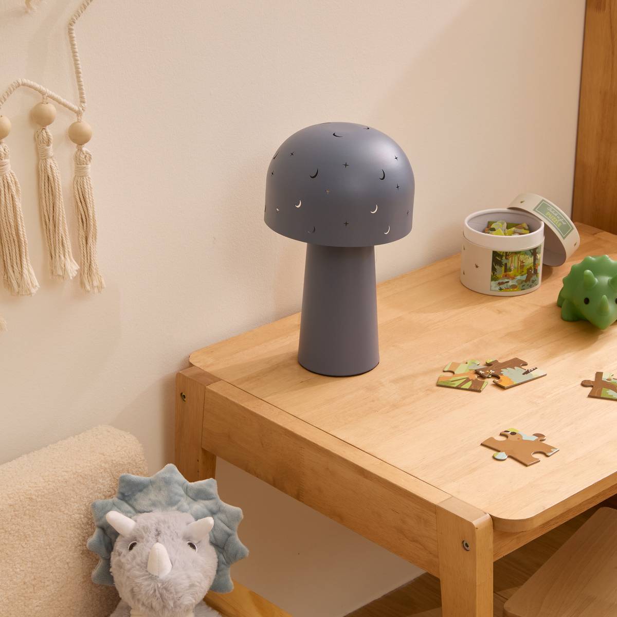 Children's Table Lamp "Starry" Blue, H.27 cm