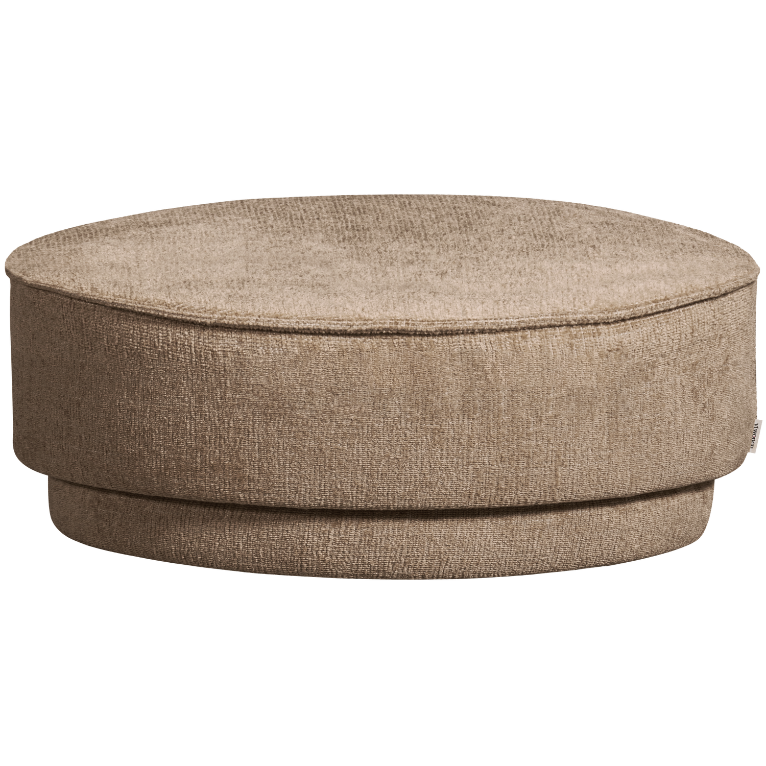 vtwonen poef Pearl - Chenille - Mud Melange - 28xØ80