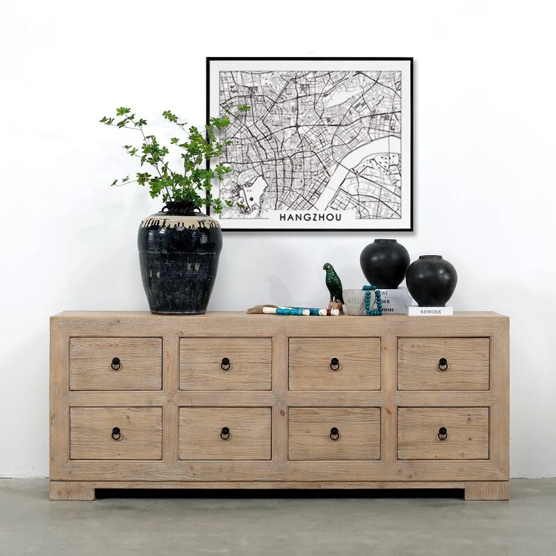 Capri Chest of Drawers Weathered Natural Pine 88x18x35H