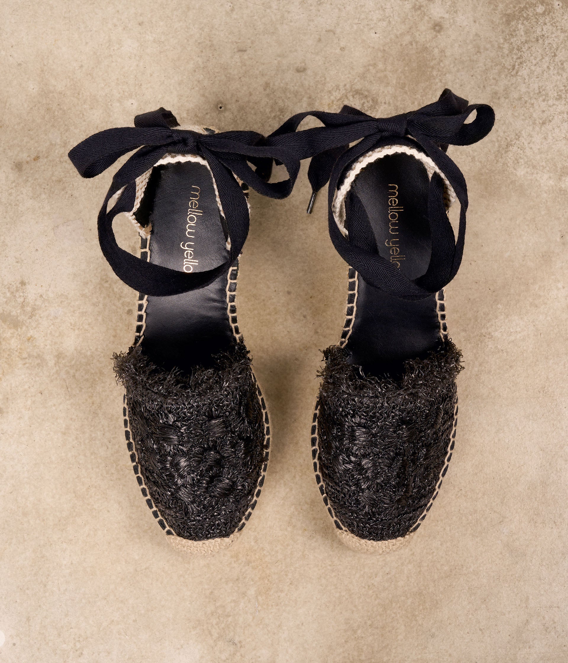 Espadrilles compensées noires Daffy