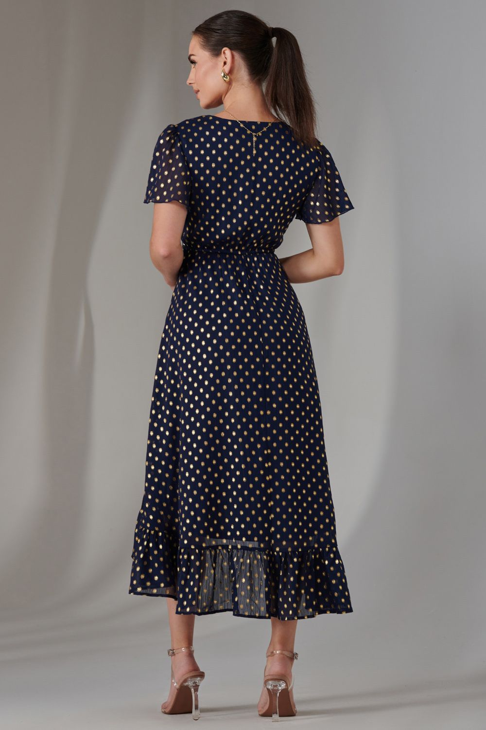 Jolie Moi Petite Short Sleeve Midaxi Dress