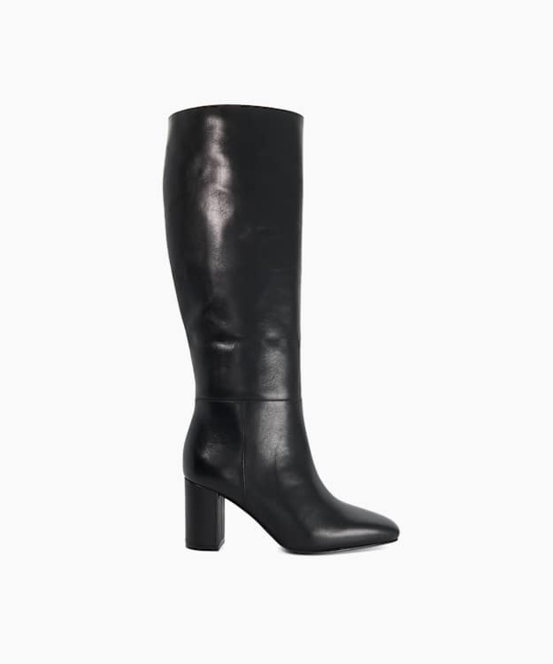 Salts Black - Leather Knee-High Boots