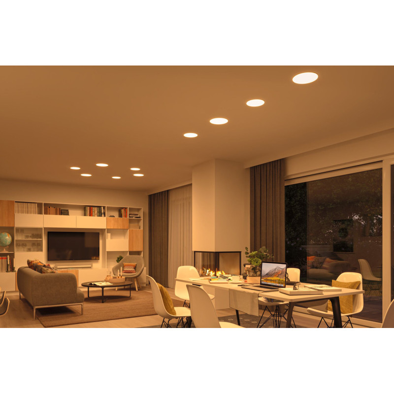 Panneau LED Veluna VariFit blanc chaud Ø 12,5 cm 900 lm 8,5 W PAULMANN
