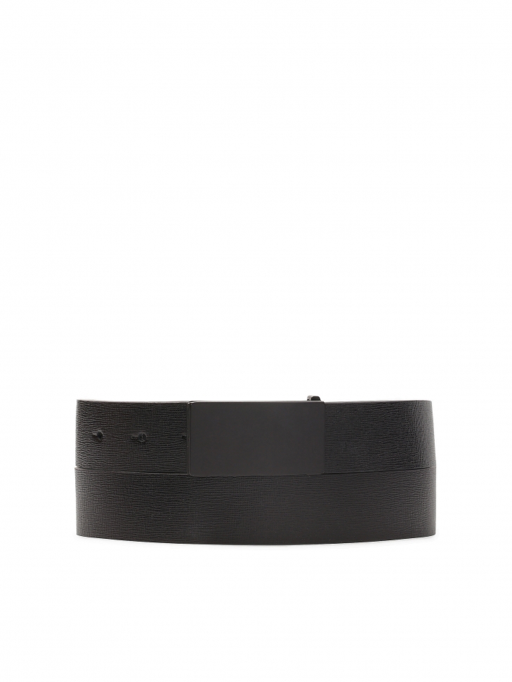 Black belt with matte black buckle
