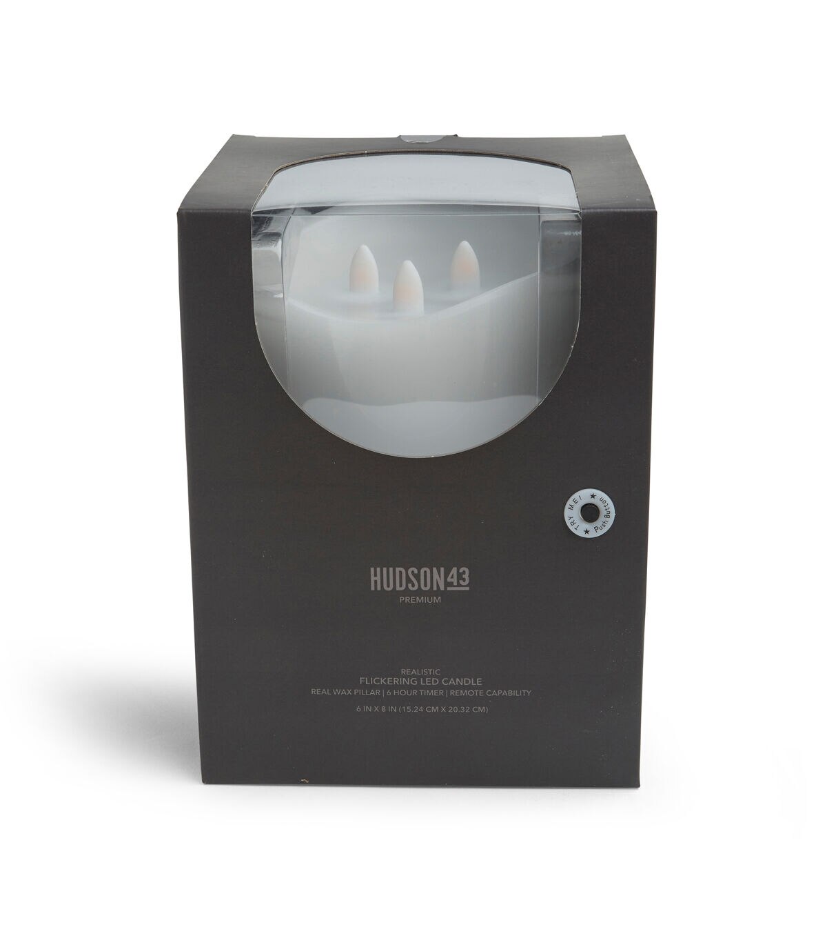 6 LED White Aurora Flame Wave Edge Pillar Candles by Hudson 43