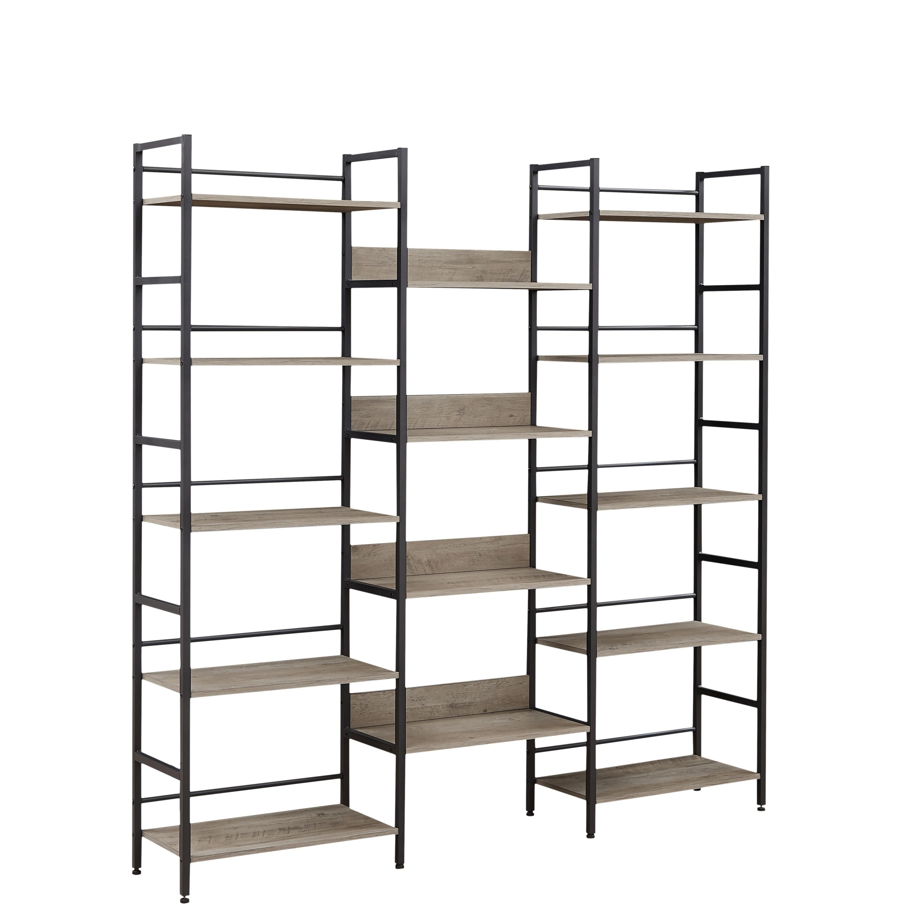 Triple Wide 5-shelf Bookshelves