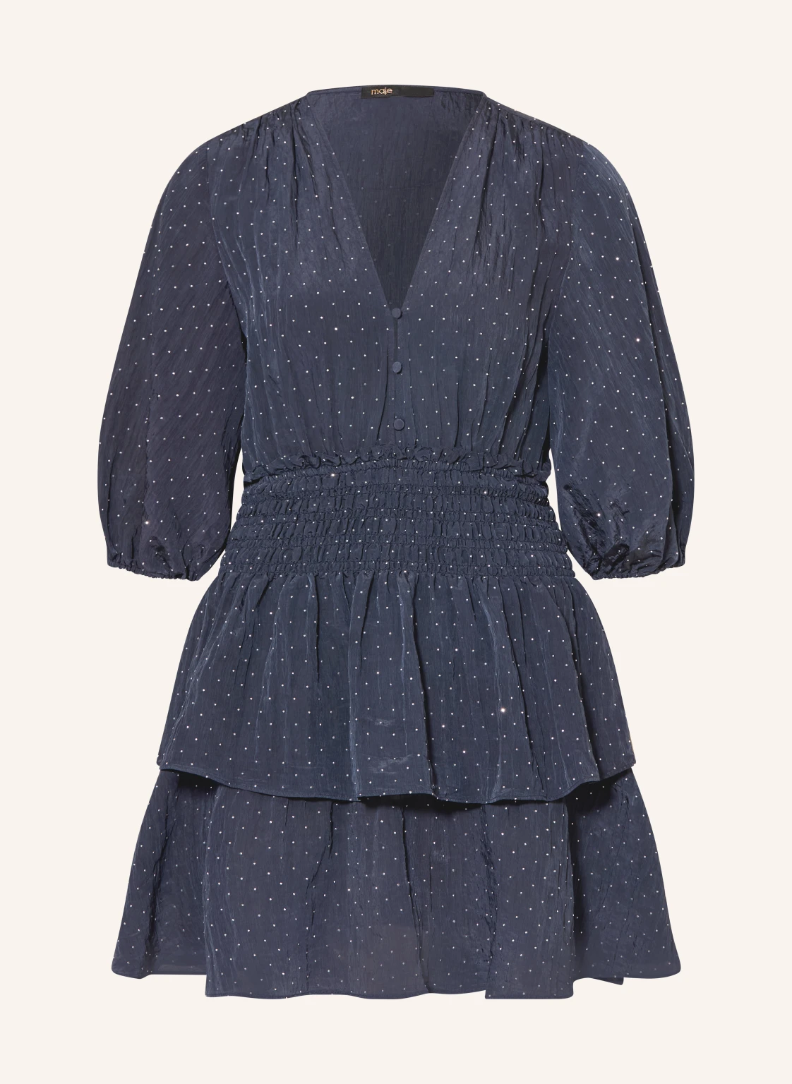 maje Kleid mit Schmucksteinen