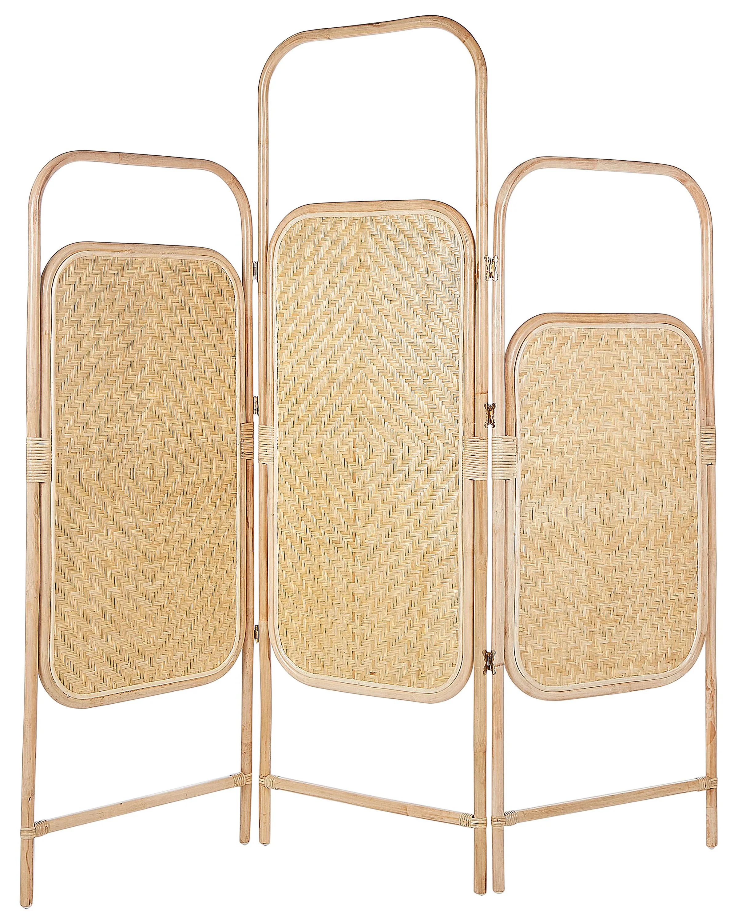 3 Panel Room Divider CARPI Natural 166 cm 180 cm