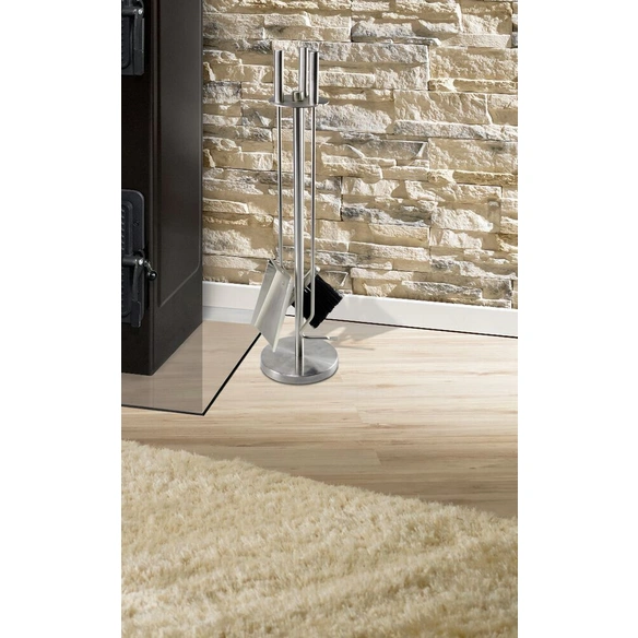 Kaminbesteck, silberfarben, Edelstahl, Höhe: 70 cm