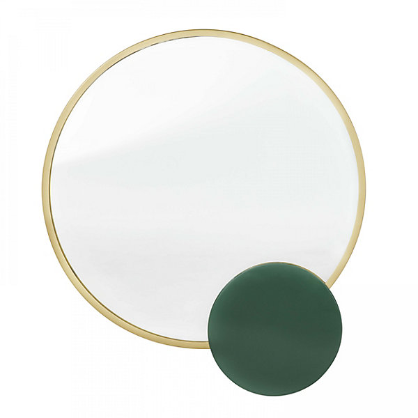 Miroir avec détail en métal émaillé 67 cm Oviala