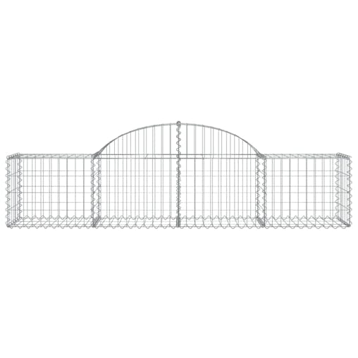 NNEVL Arched Gabion Baskets 3 pcs 200x50x40/60 cm Galvanised Iron