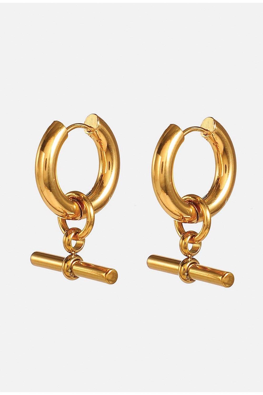 Elk & Bloom Chunky 18K Gold Thick Hoops