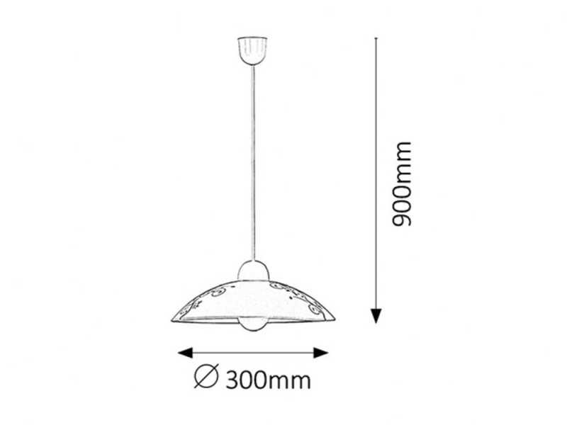 Lampa wisząca biała Bloomy 1xE27x60W wym: 90x30x30 cm Rabalux
