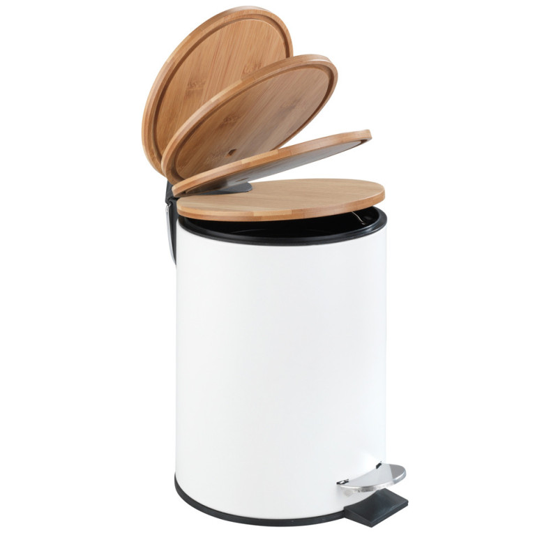 Poubelle à pédale Tortona blanc mat 3 L WENKO