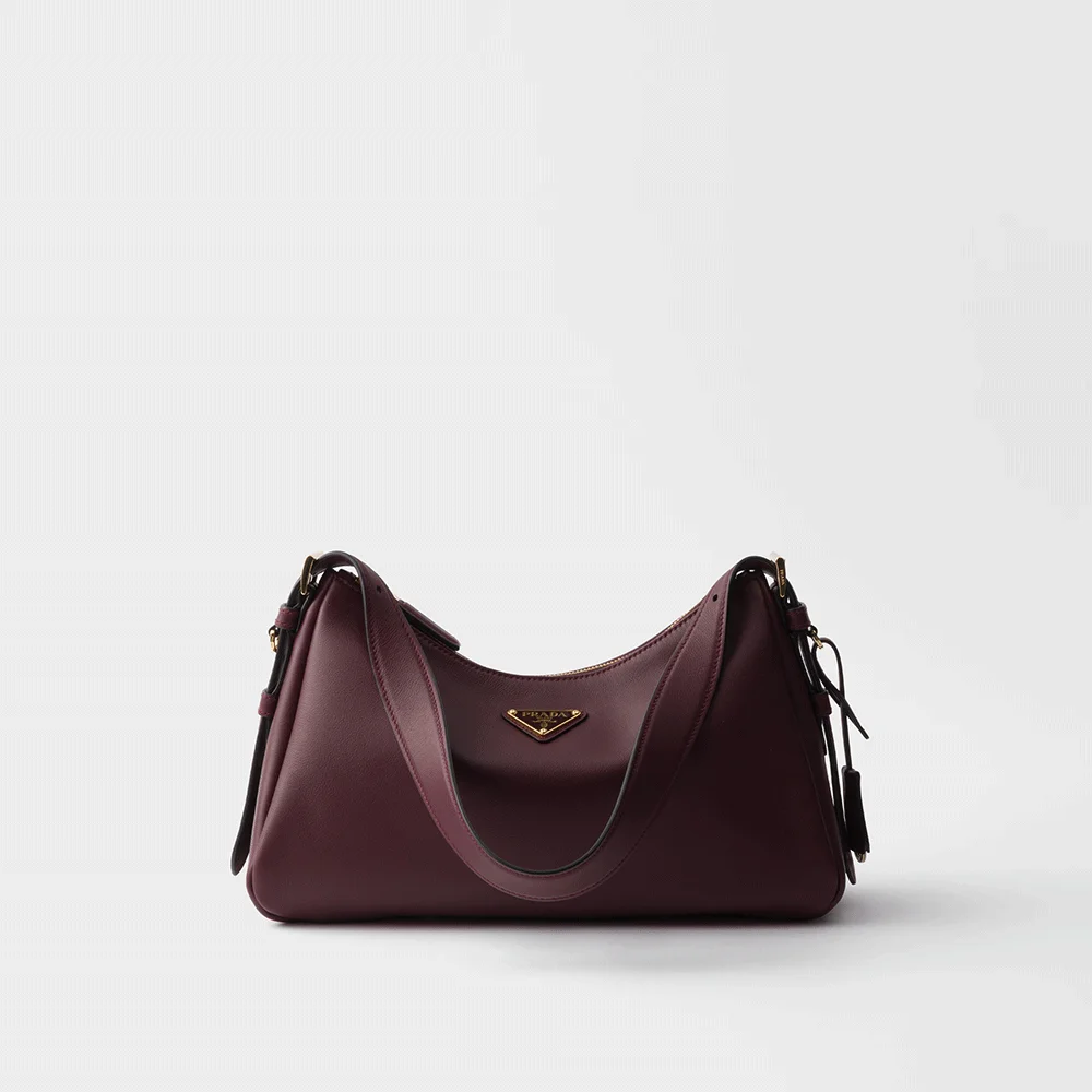 Prada Aimée large leather shoulder bag