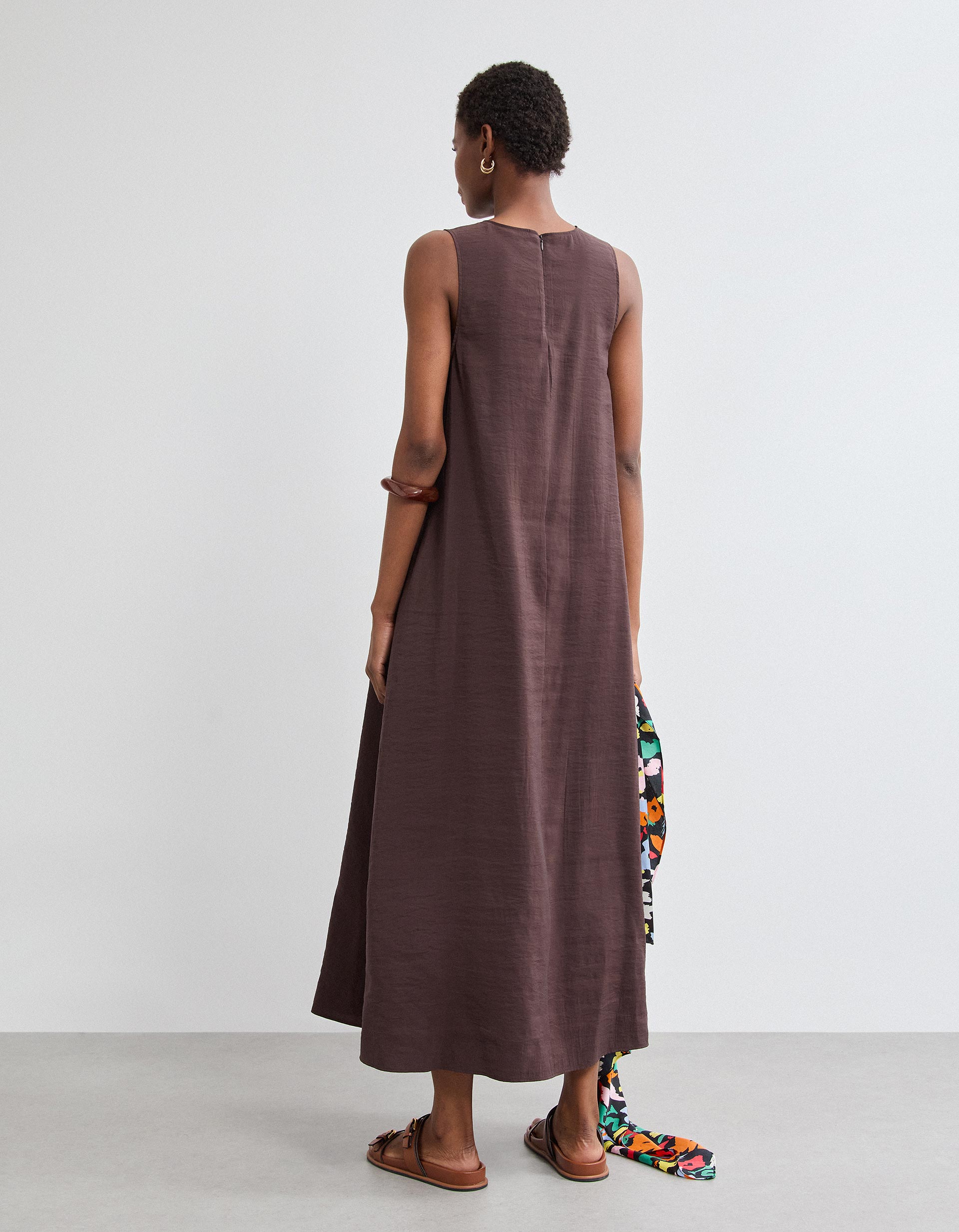 Vestido Modal, Mulher, Castanho
