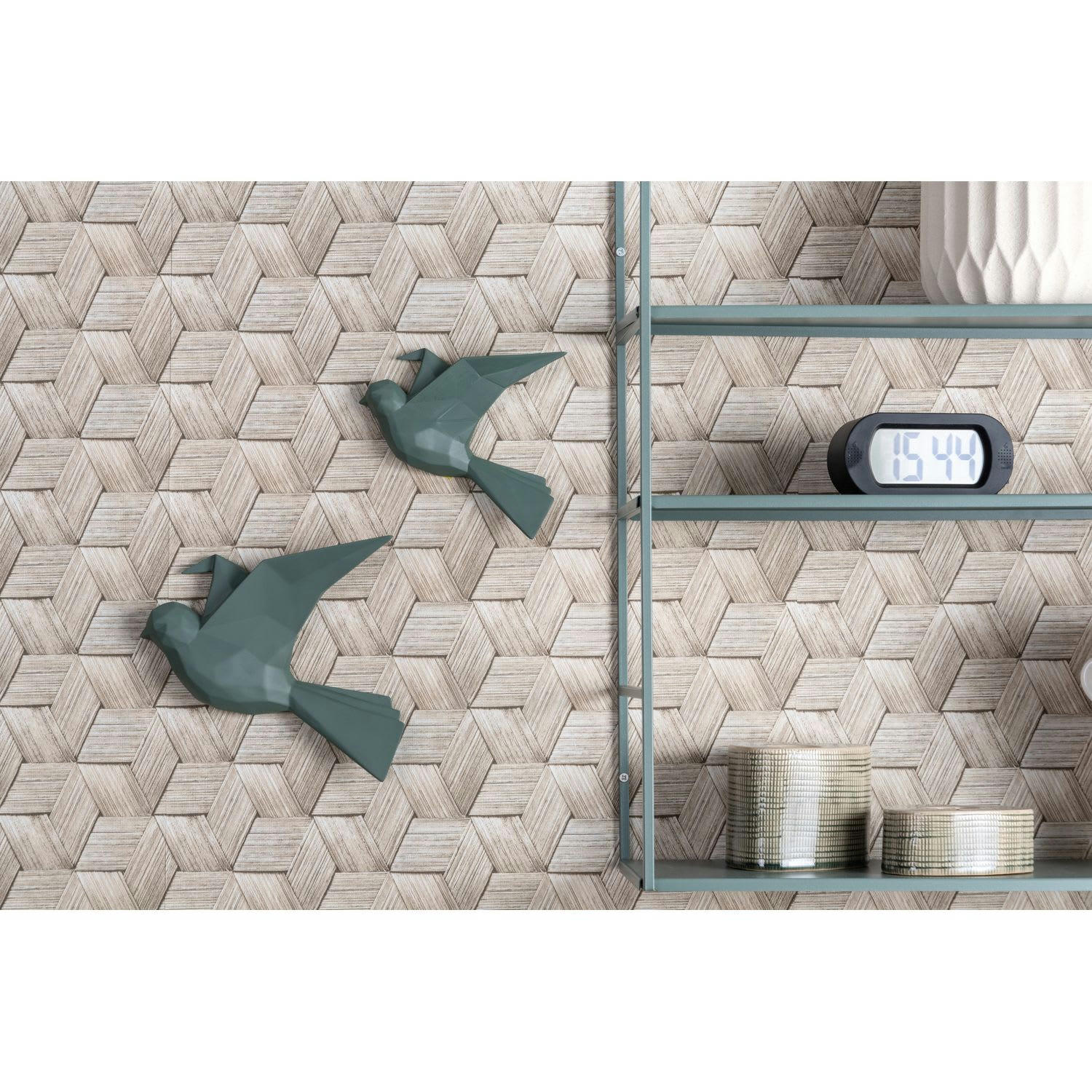 ORIGAMI - Oiseau mural mat vert