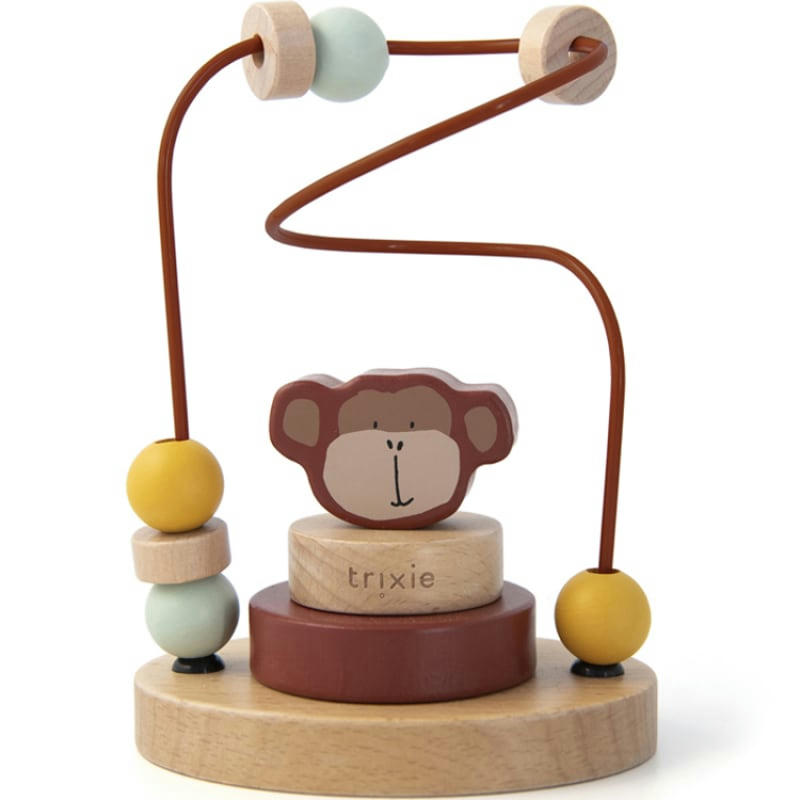 - Boulier en bois avec tour à empiler singe Mr. Monkey