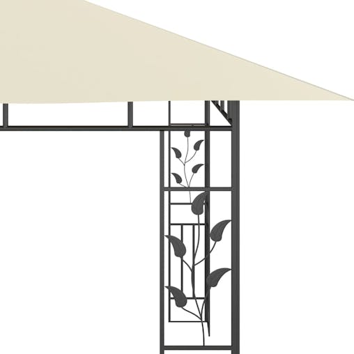 NNEVL Gazebo with Mosquito Net 4x3x2.73 m Cream 180 g/m&sup2;