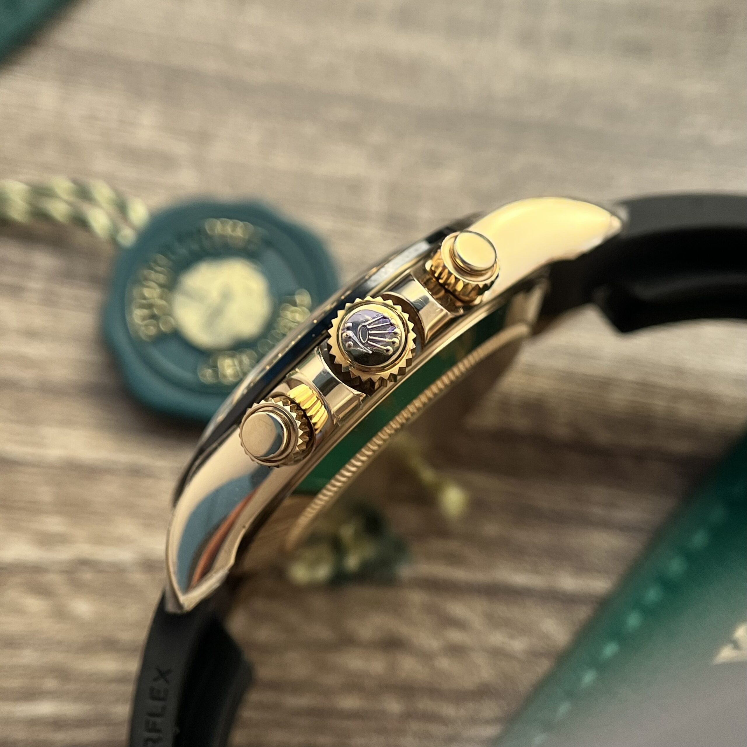 Rolex Daytona 116518LN YG Plated Champagne/Black Dial 40mm Oysterflex Super Clone