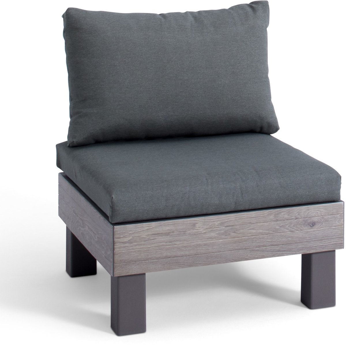 Keter Signature Elements Tuinstoel - met groene kussens - Cappuccino/Ashwood