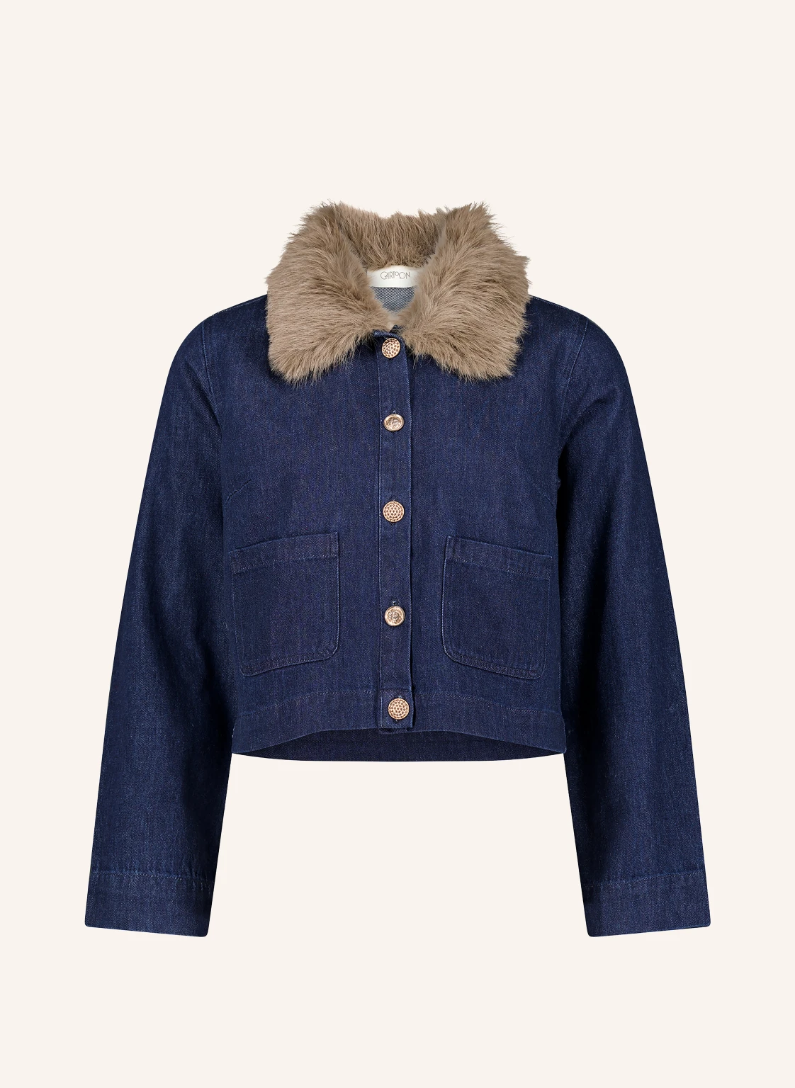 CARTOON Jeansjacke mit abnehmbarem Kunstfell