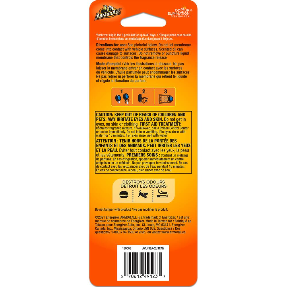 Armor All Arctic Cool Vent Clip, 2-pk