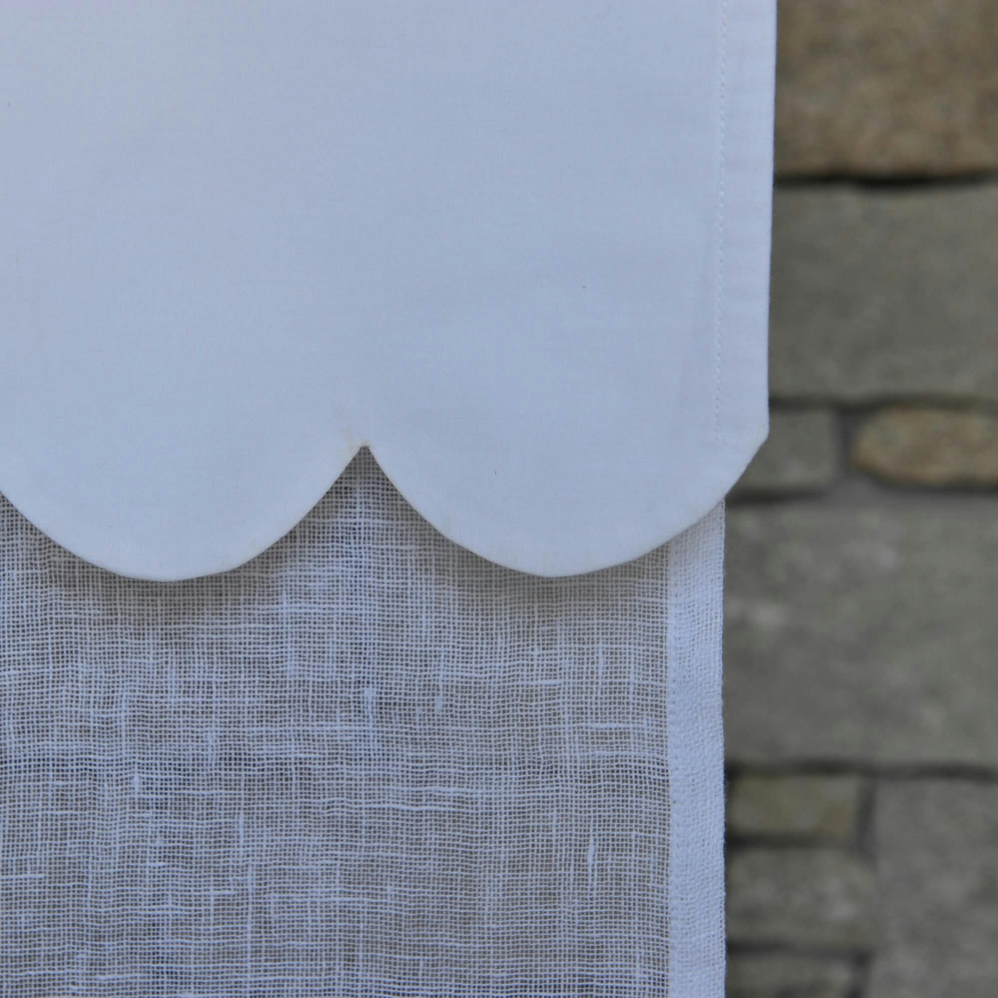 ILE D'YEU - Brise bise feston et pompons 60X90 CM