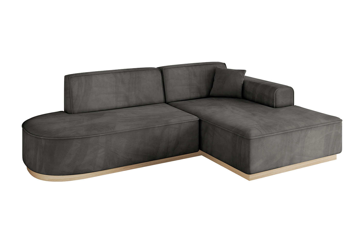 Narożnik prawostronny bez funkcji spania IREA-L1 232x165x80 Ciemnoszary