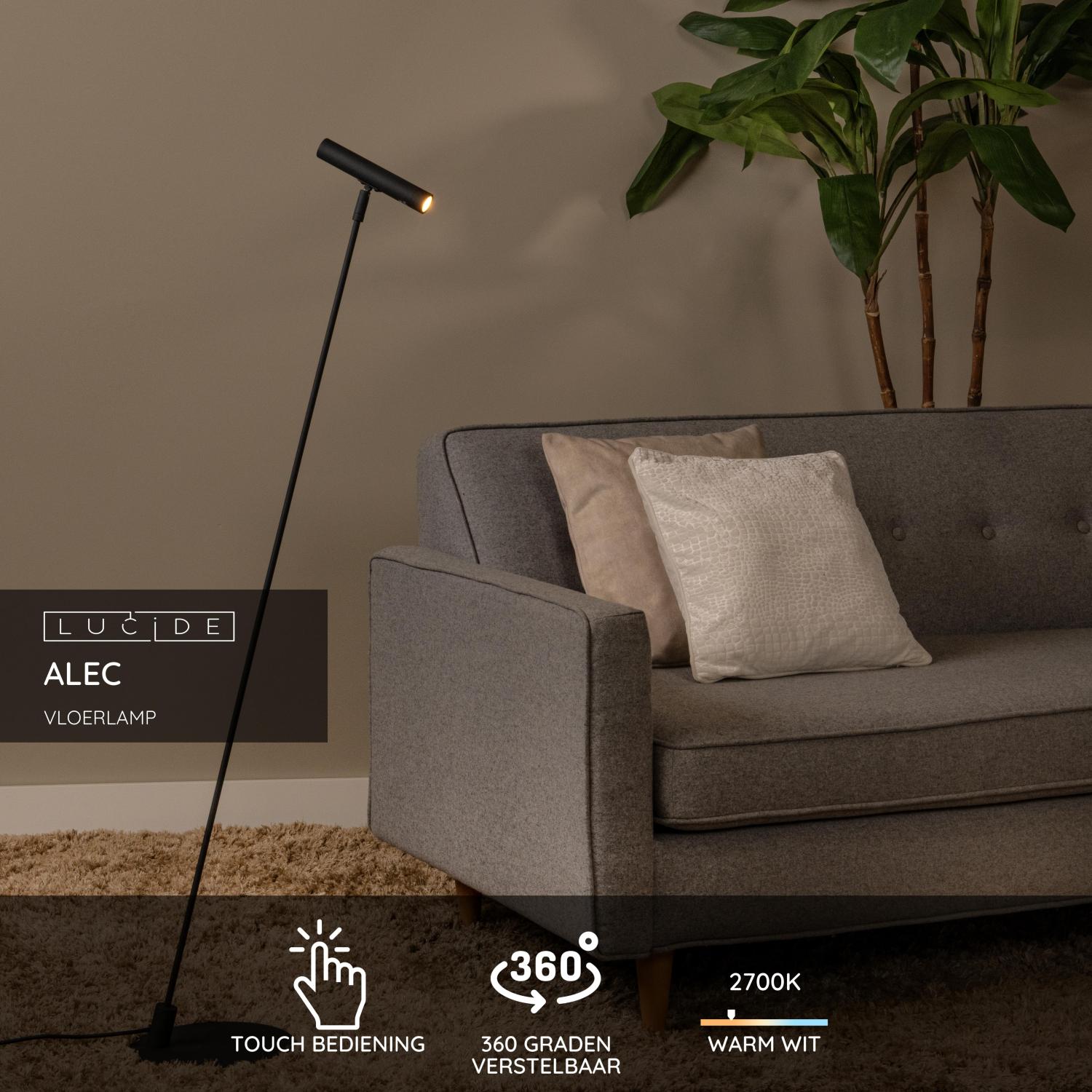 Lucide ALEC Vloerlamp - Zwart