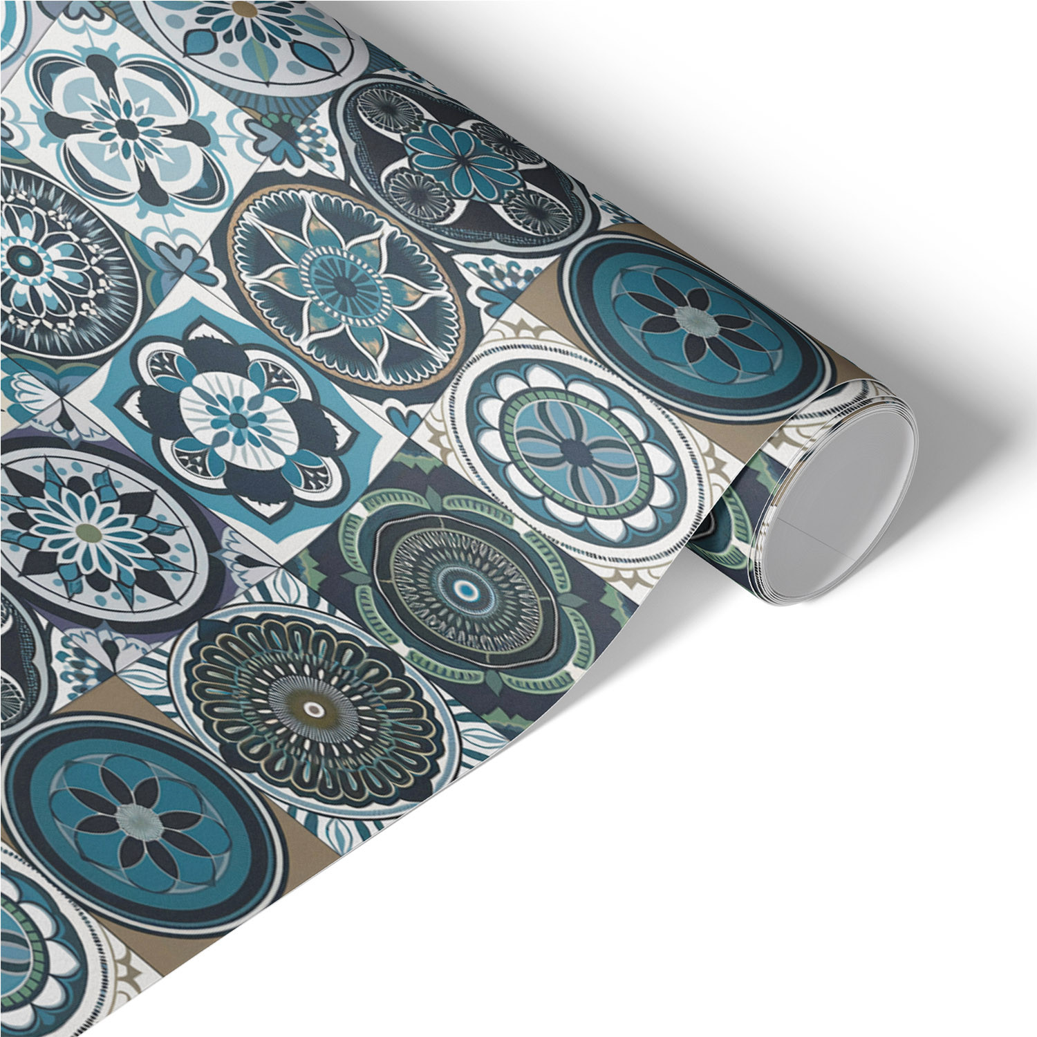 Okleina meblowa Niebieskie mandale 50x100 Folia samoprzylepna Boho